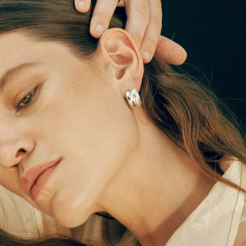 Olympia Hoop Earrings by MM Druck - At Present Jewelry