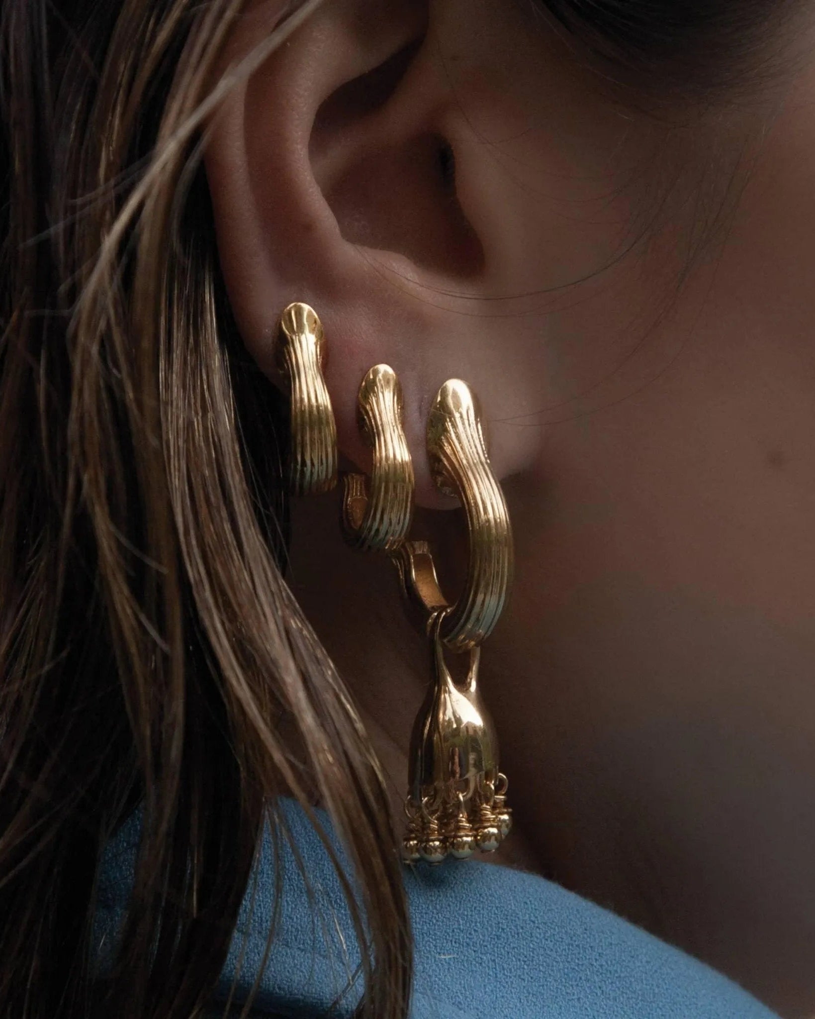 Small Teja Hoop Earrings by MM Druck - At Present Jewelry