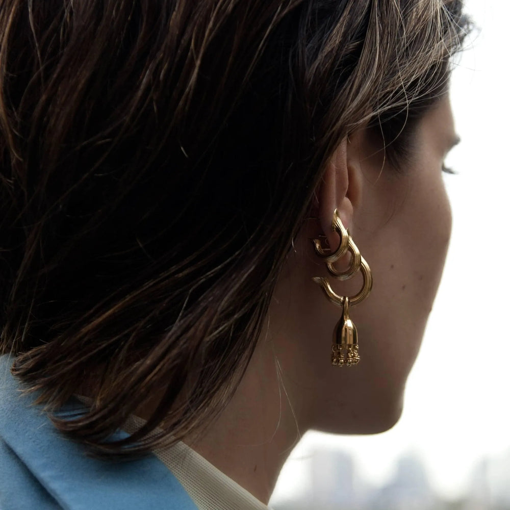 Small Teja Hoop Earrings by MM Druck - At Present Jewelry