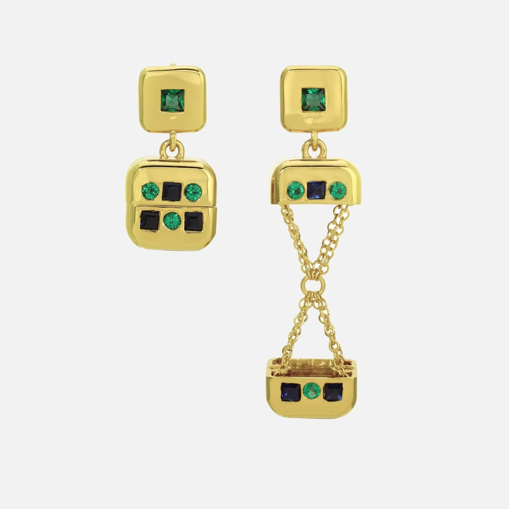 Dice Hatch Earrings by Monbouquette - At Present Jewelry