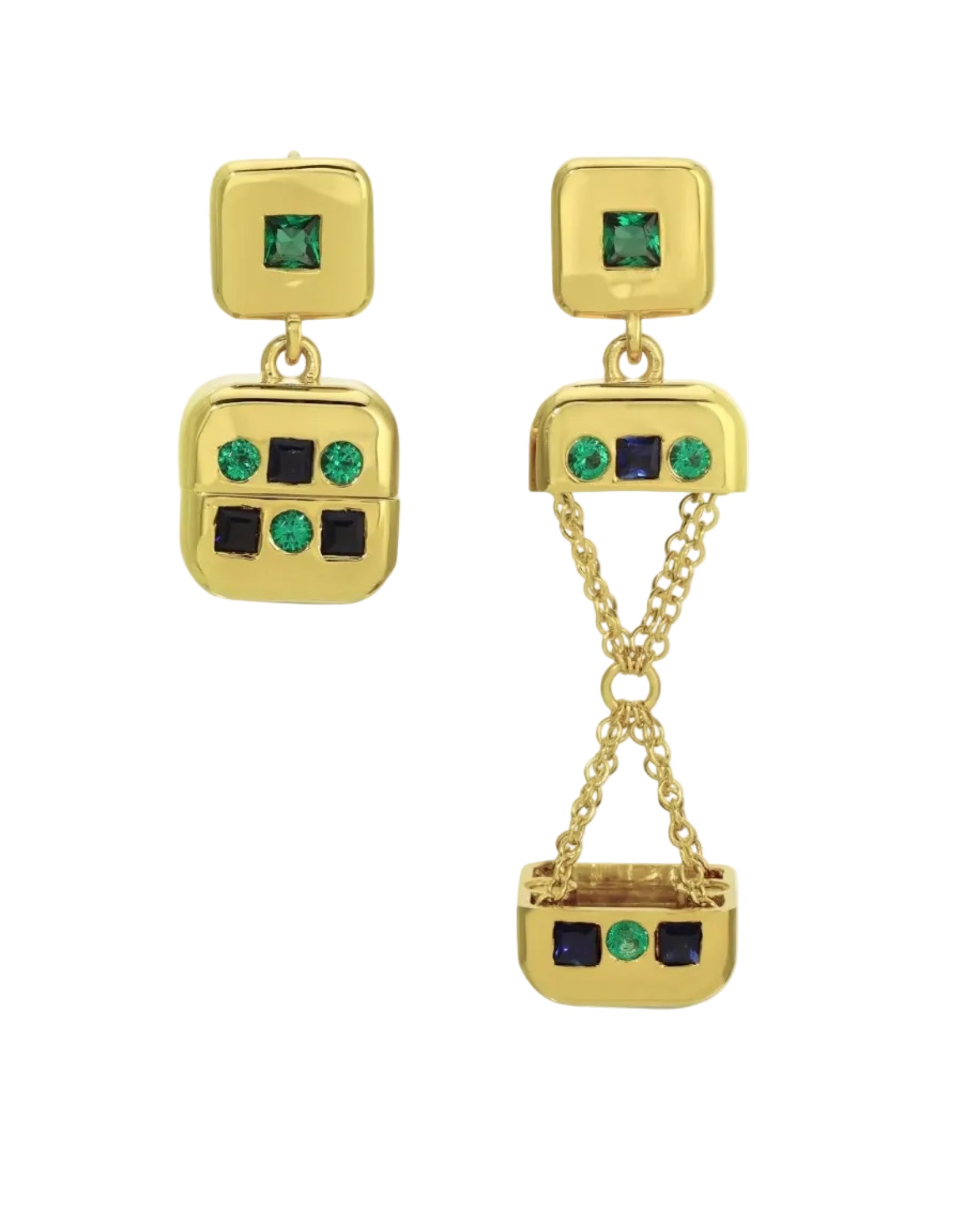 Dice Hatch Earrings by Monbouquette - At Present Jewelry