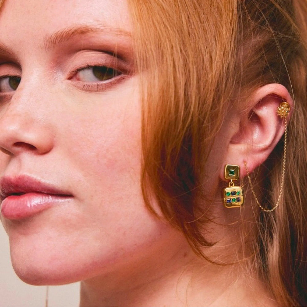 Dice Hatch Earrings by Monbouquette - At Present Jewelry