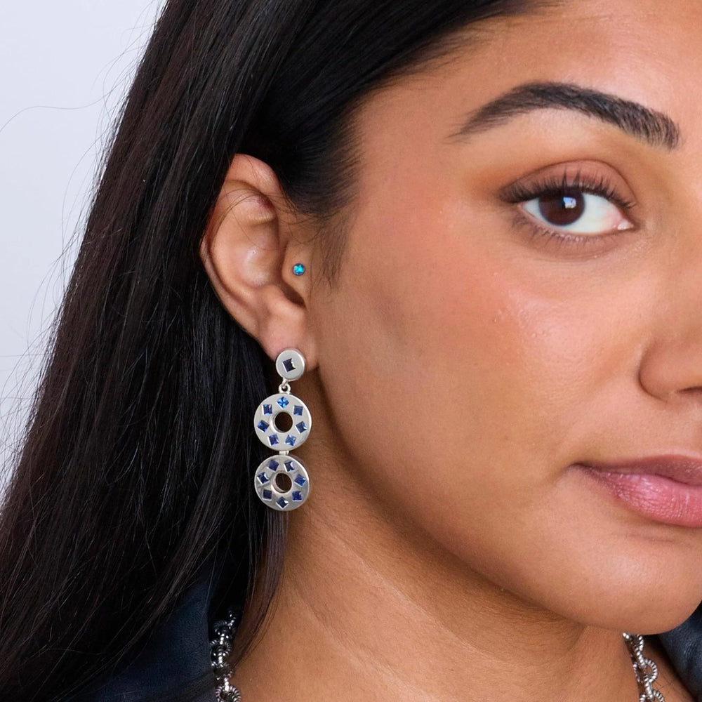 Ellsworth Snapback Earrings, Silver by Monbouquette - At Present Jewelry