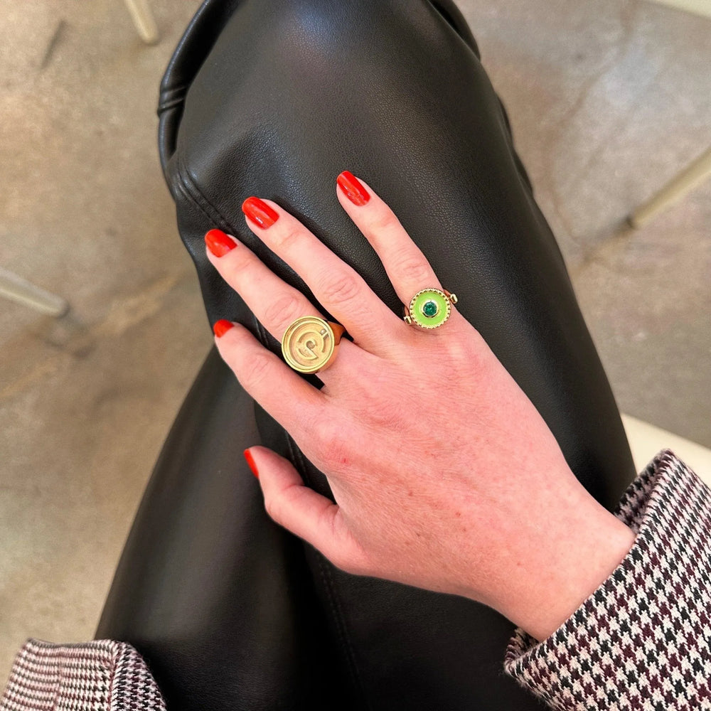 Reversible Coin Ring, Island by Monbouquette - At Present Jewelry