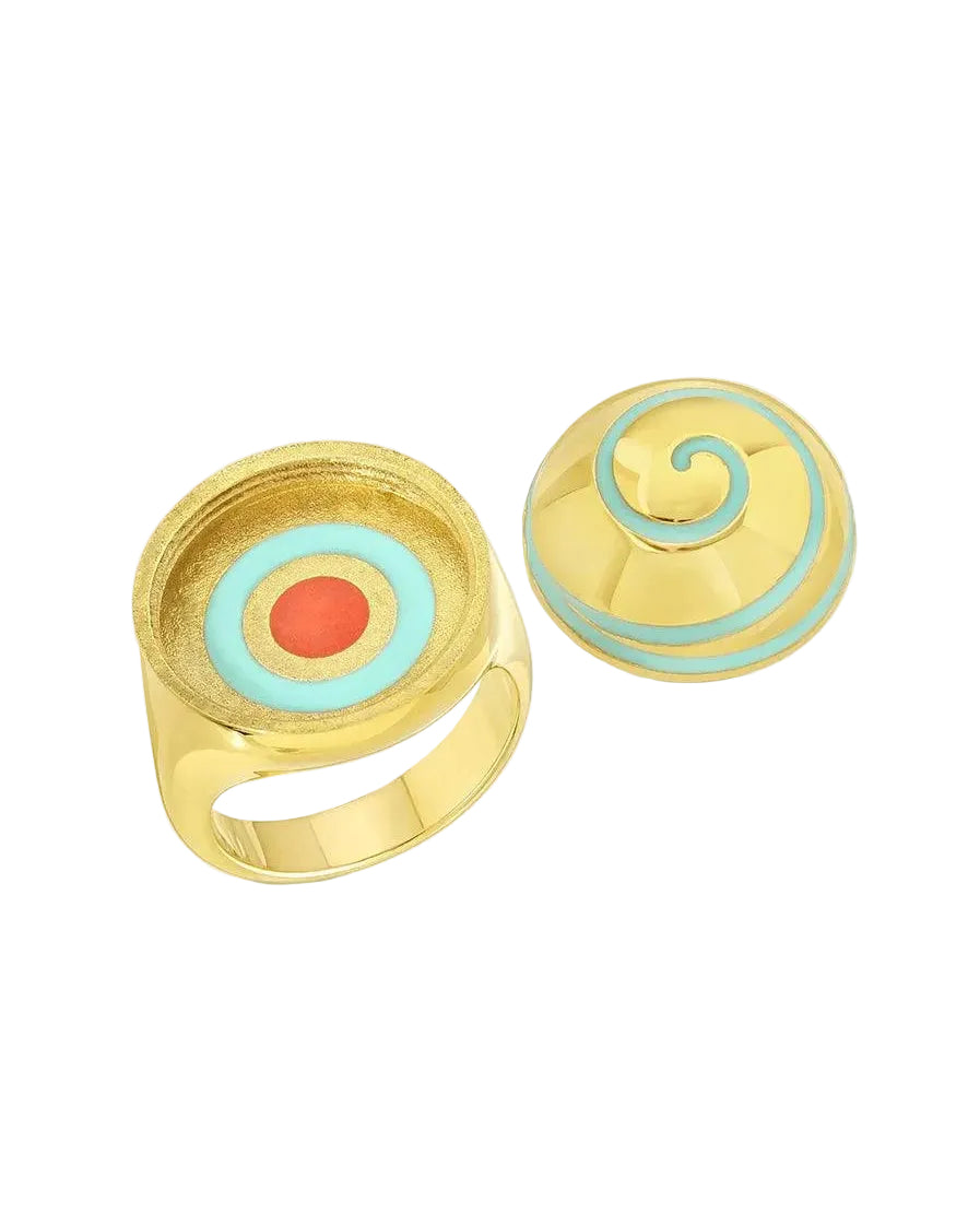 Swirl Pillbox Ring by Monbouquette - At Present Jewelry