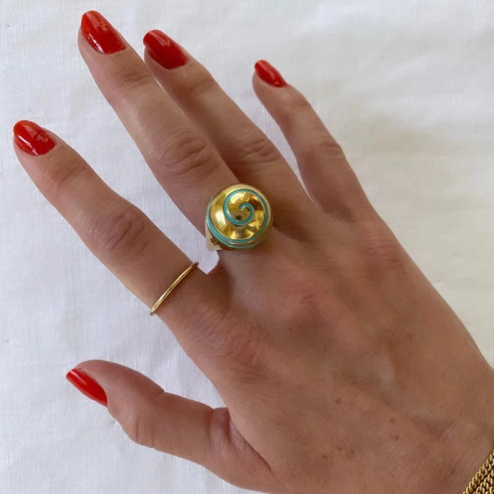 Swirl Pillbox Ring by Monbouquette - At Present Jewelry