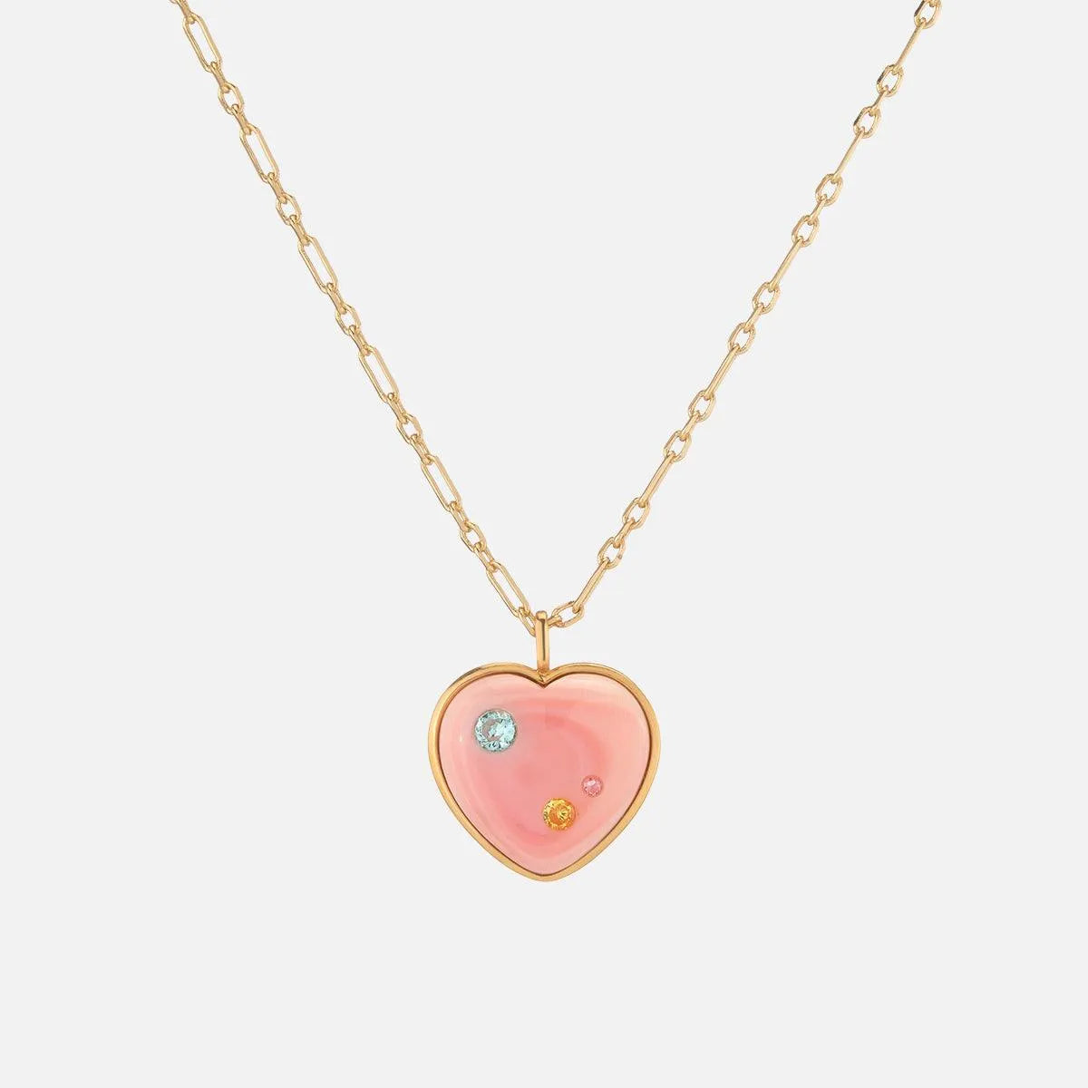 Cotton Candy Heart to Heart Necklace - At Present