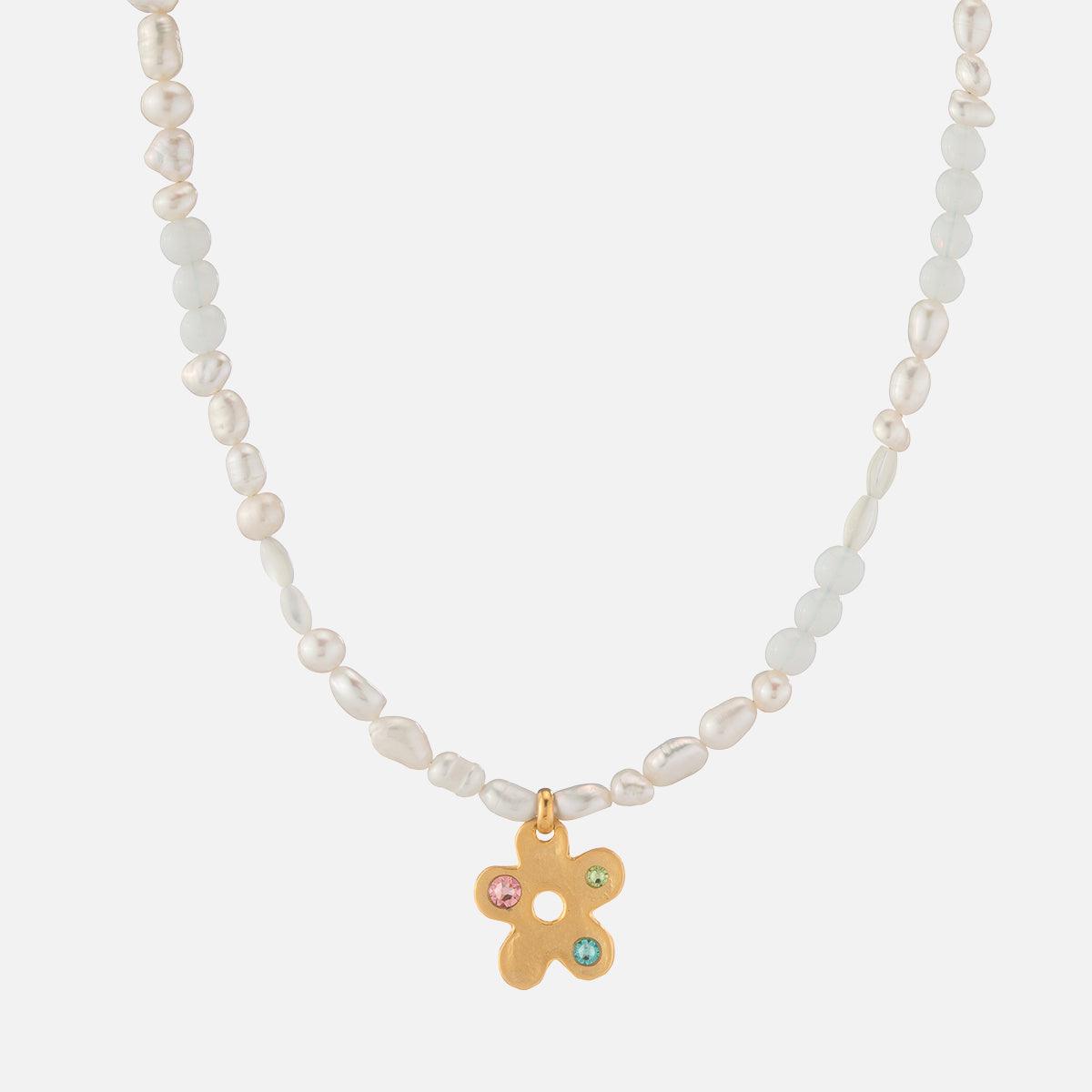 Flower Pow Pow Pearly Necklace - At Present