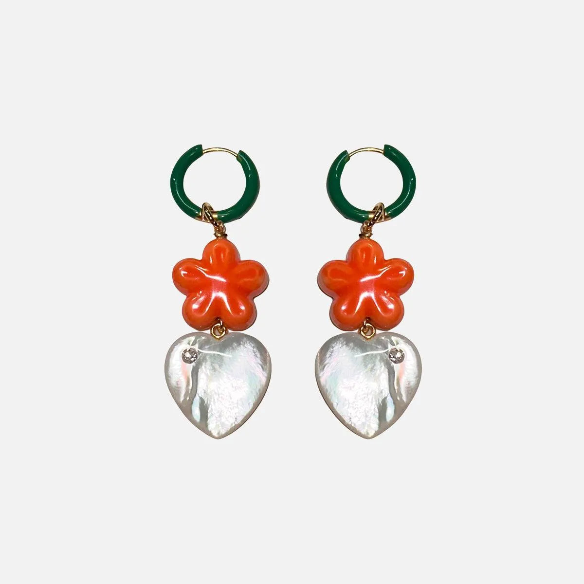 Love at First Sight Giardino Earrings, Orange - At Present