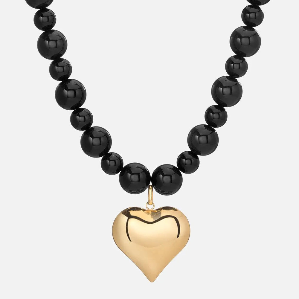 Midnight Heart of Gold Necklace by NOTTE - At Present Jewelry