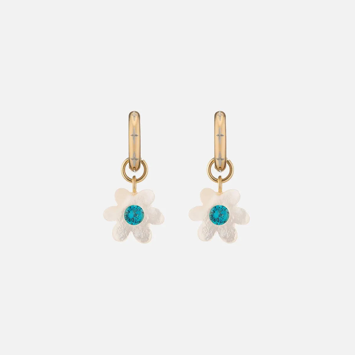 Mini Super Bloom Earrings, Blue - At Present