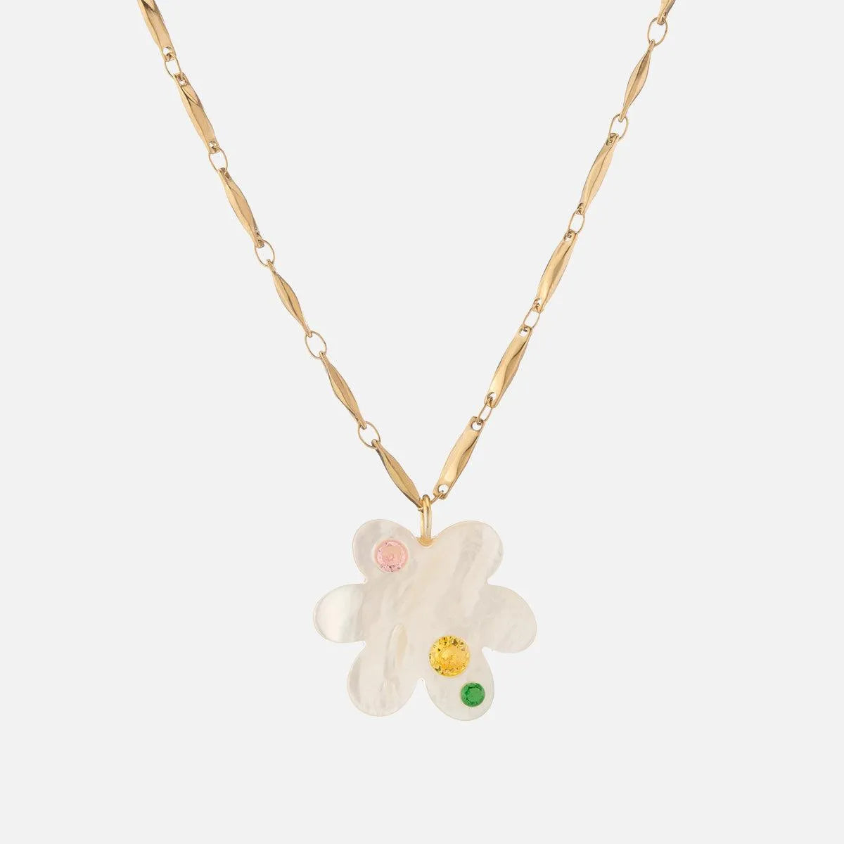 Super Bloom Necklace, Mother of Pearl - At Present