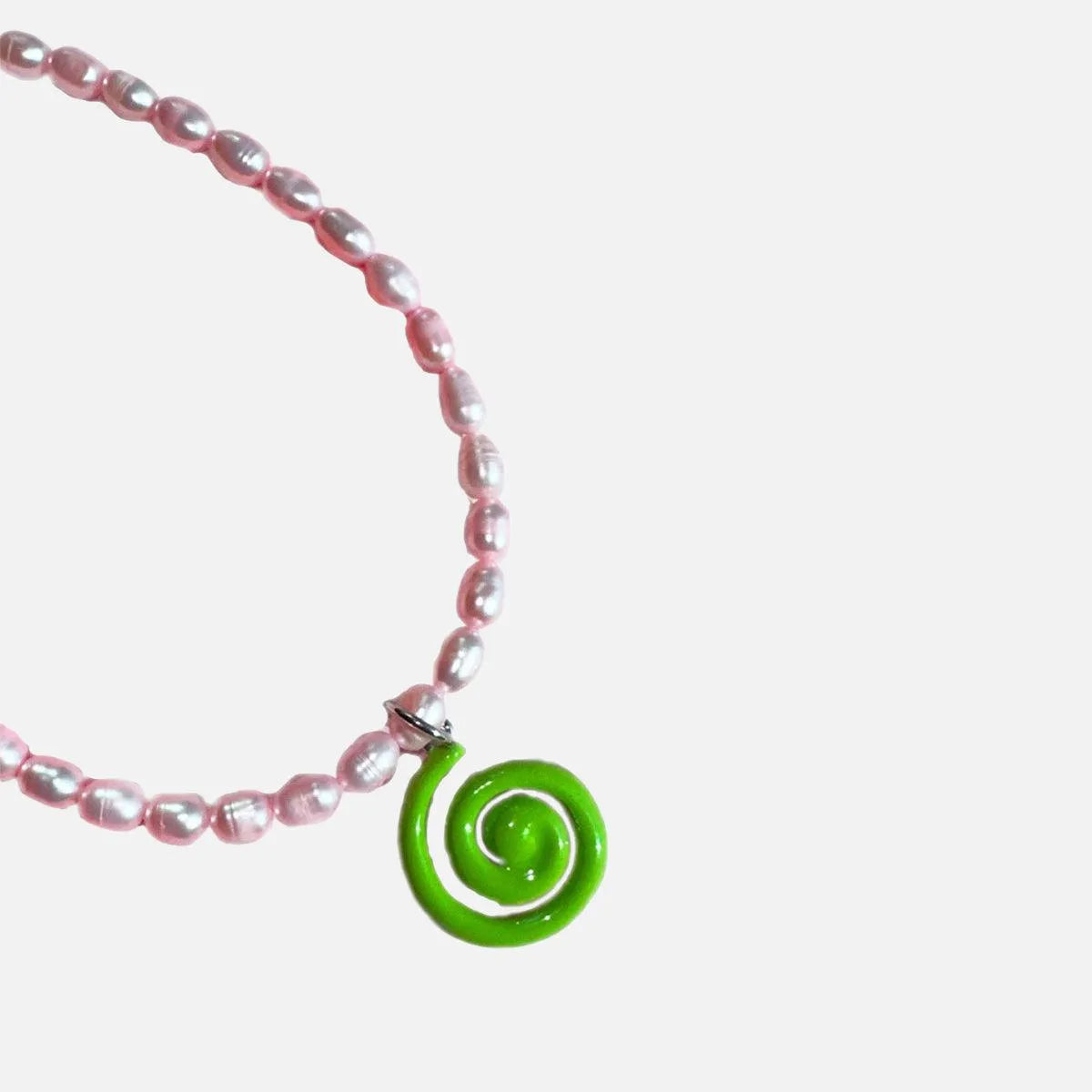 Super Swirl Pearl Necklace, Matcha - At Present