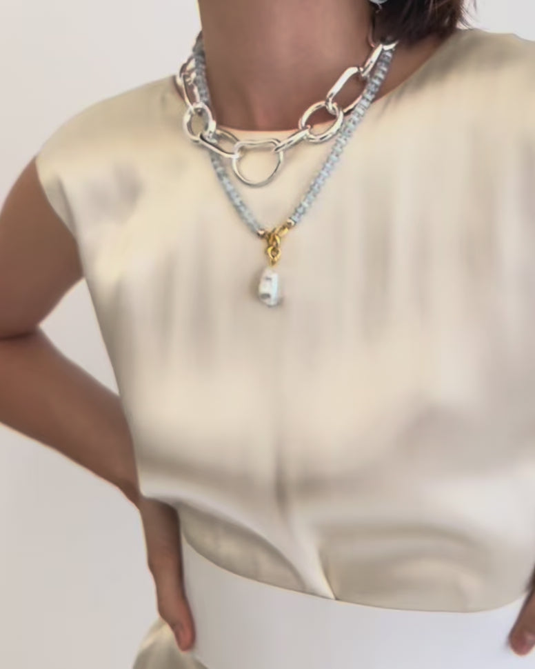 Pearl Isle Necklace in Mist - At Present Jewelry