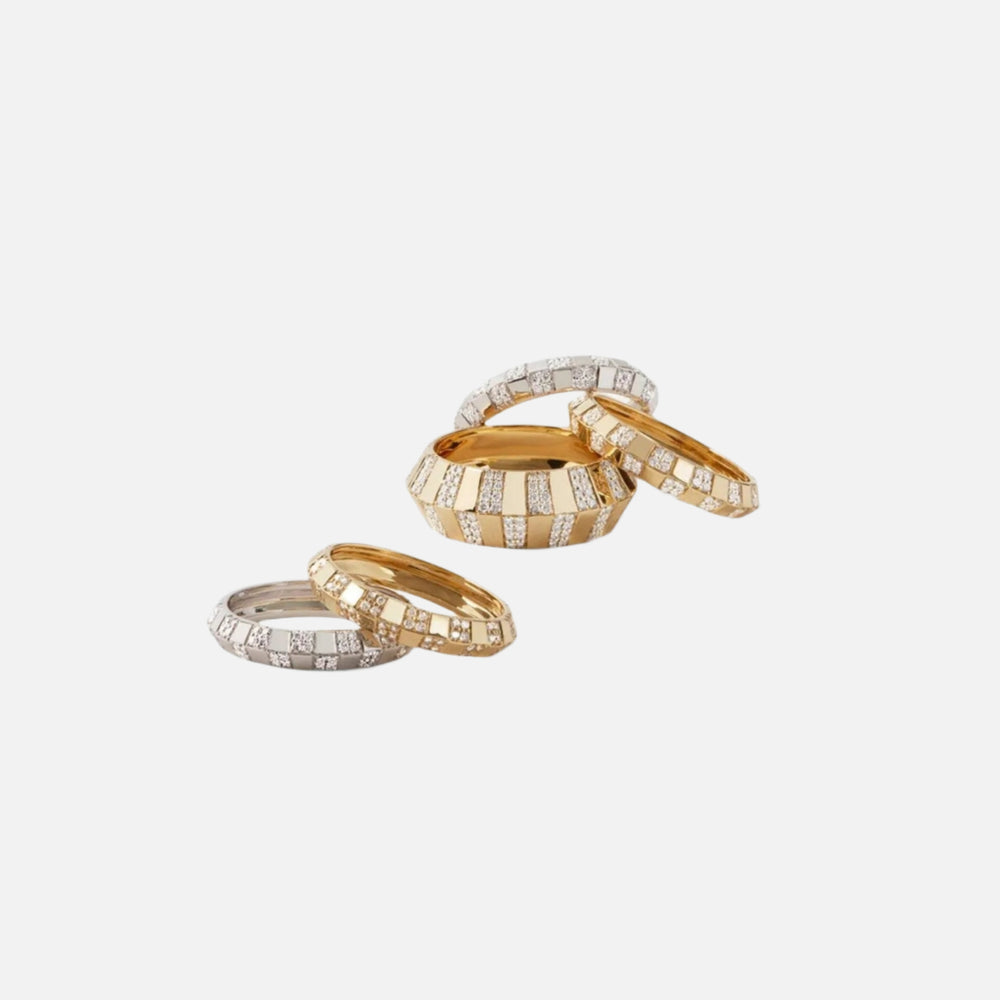 Pinstripe Strength Knife Edge Diamond Ring by Ri Noor - At Present Jewelry