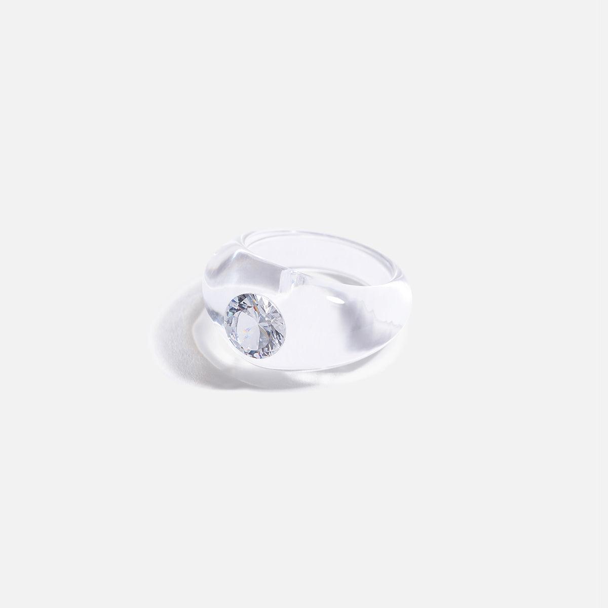 Sarah Noor Astro Ring, Clear - At Present Jewelry
