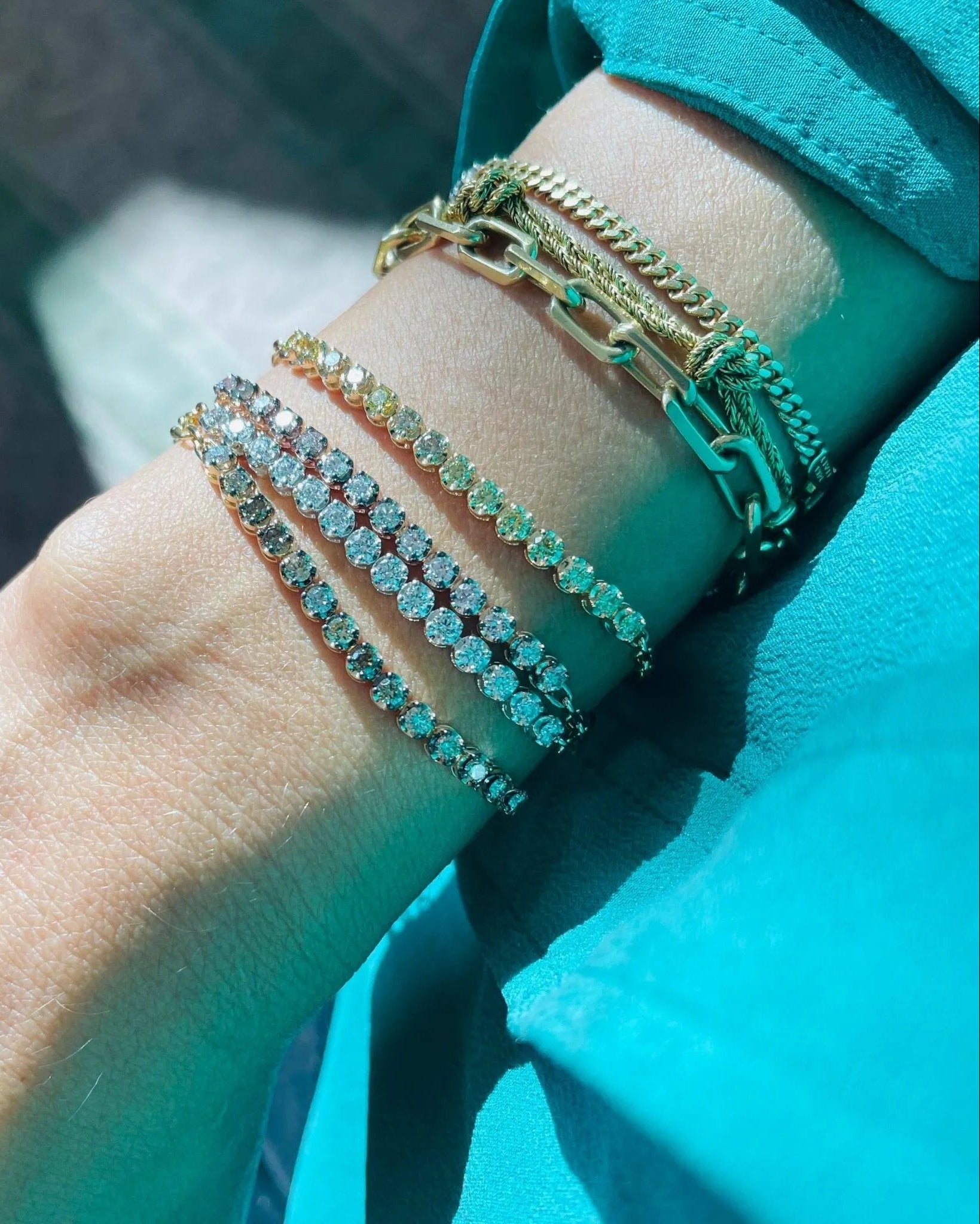 Simone Partial Tennis Bracelet by Selin Kent - At Present Jewelry