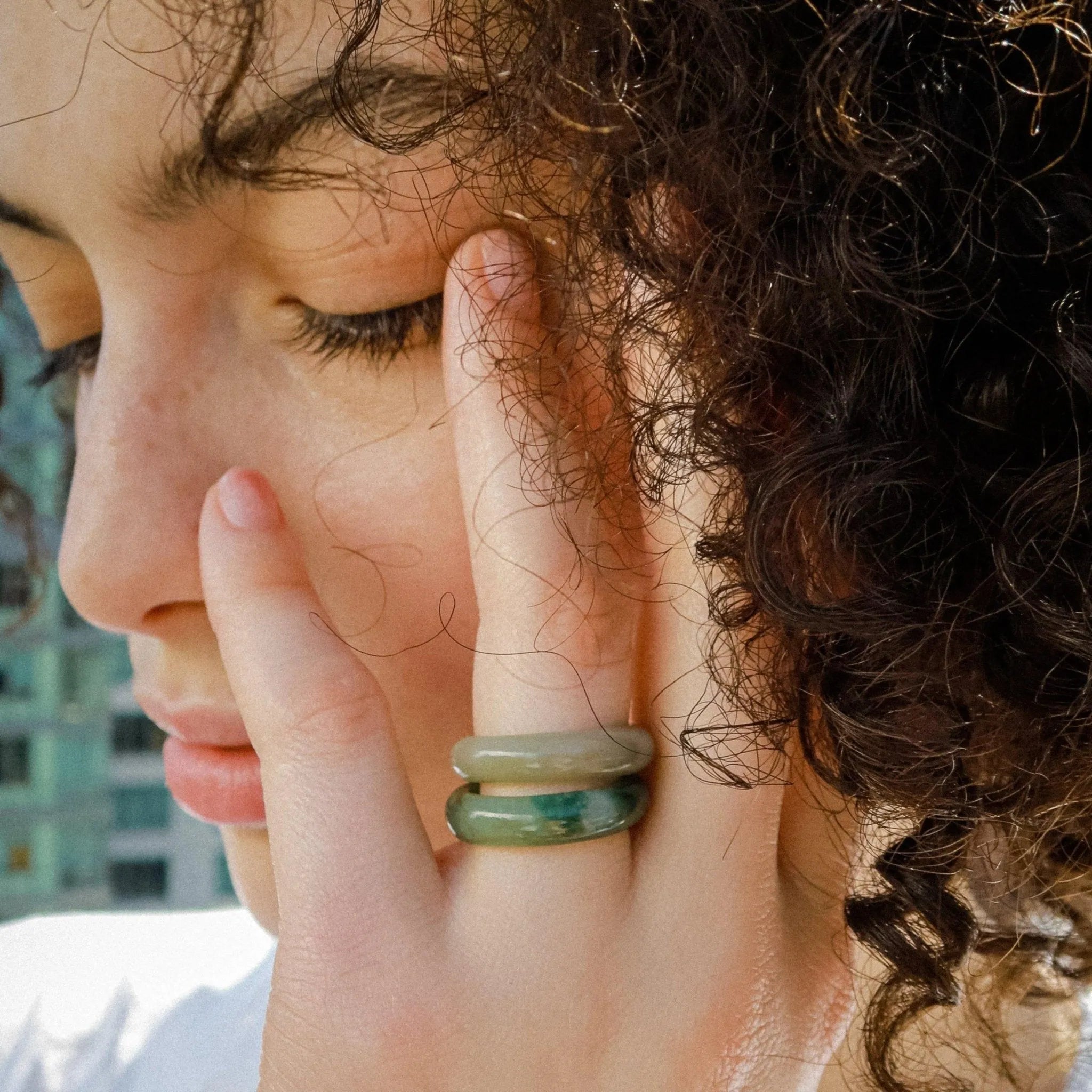 Chess, Cyan Jade Ring - At Present