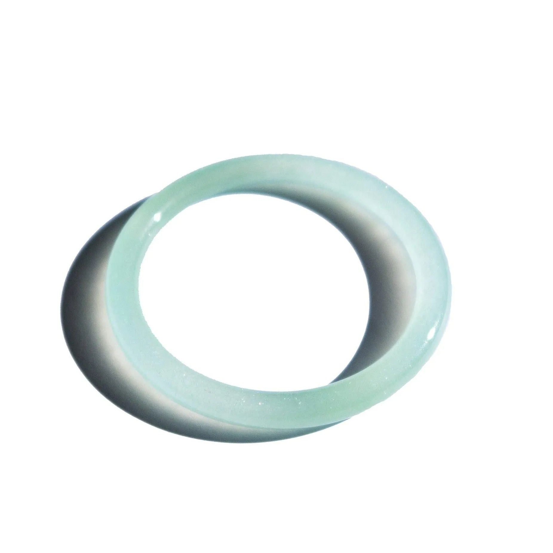 Pond, Cyan Skinny Jade Stone Bangle - At Present