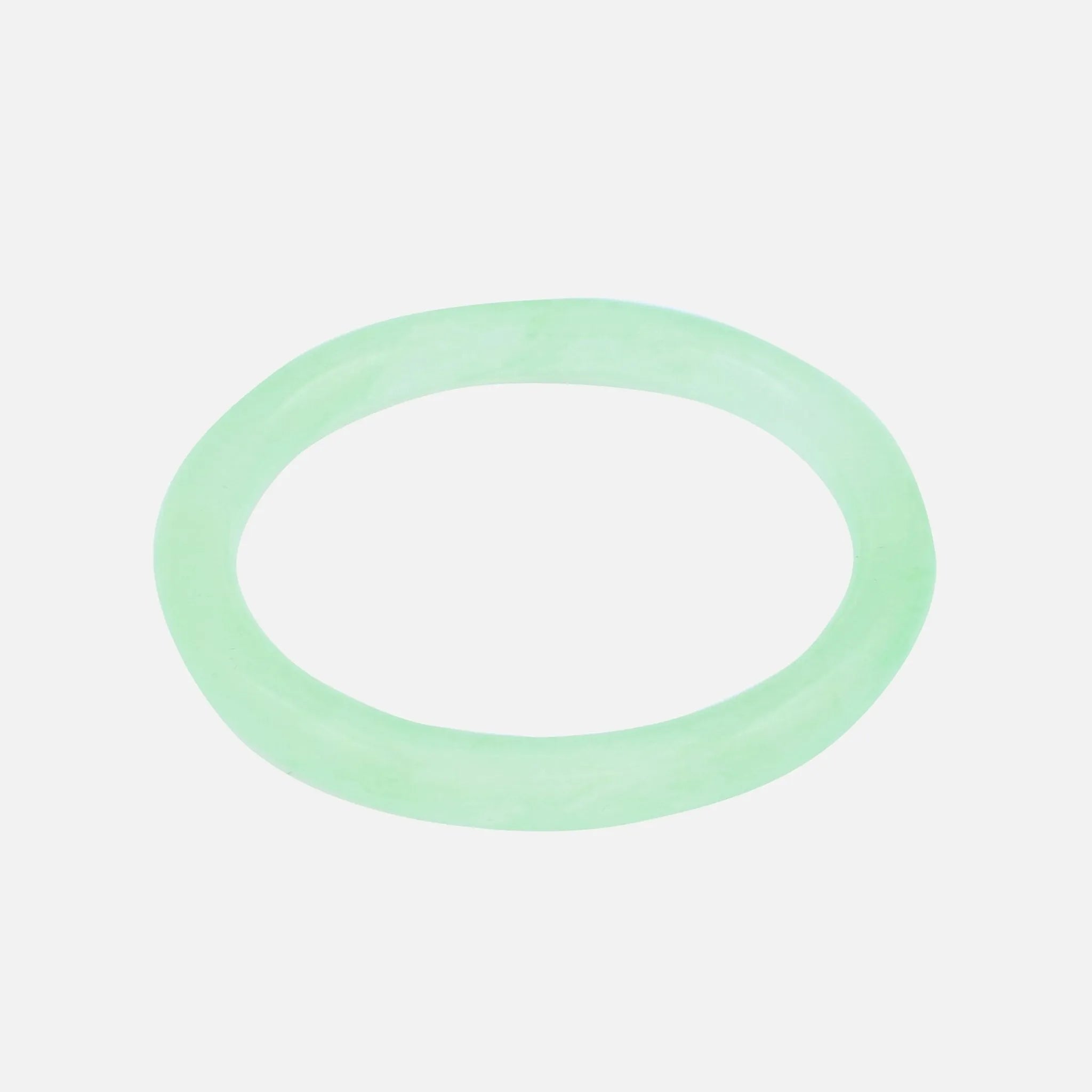 Pond, Cyan Skinny Jade Stone Bangle - At Present