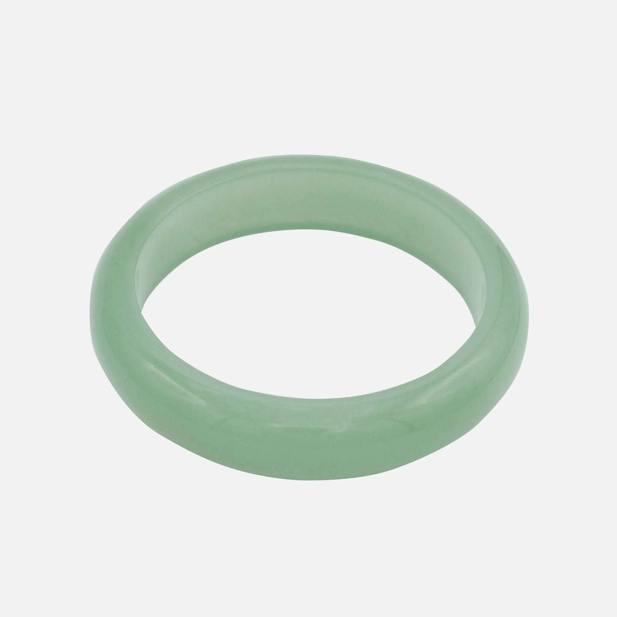 Smoke, Light Green Jade Stone Bangle - At Present