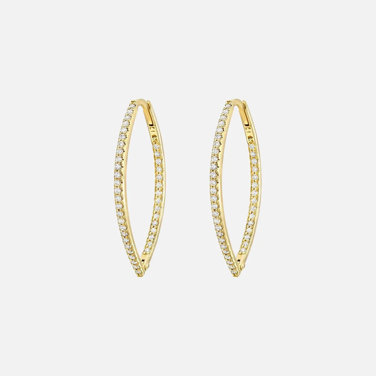 Marquise Hoops with Diamonds Inside and Out - At Present