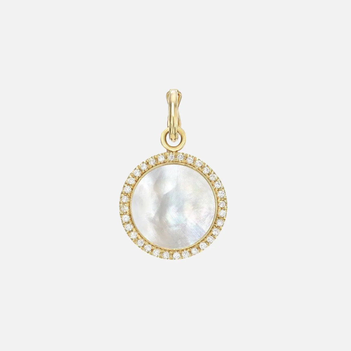 Petite Mother of Pearl Charm with Diamonds - At Present