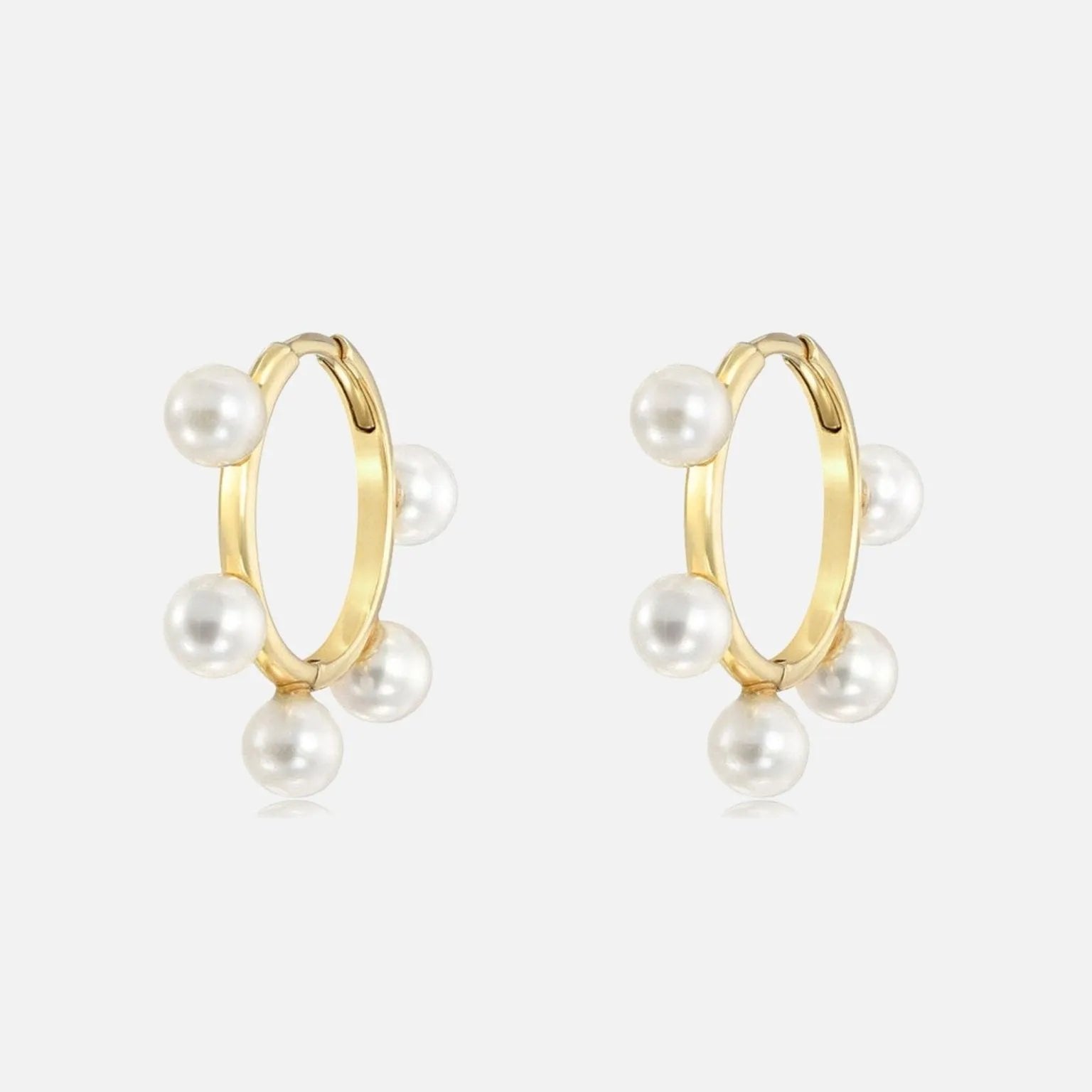 Quintet Pearl Hoops - At Present