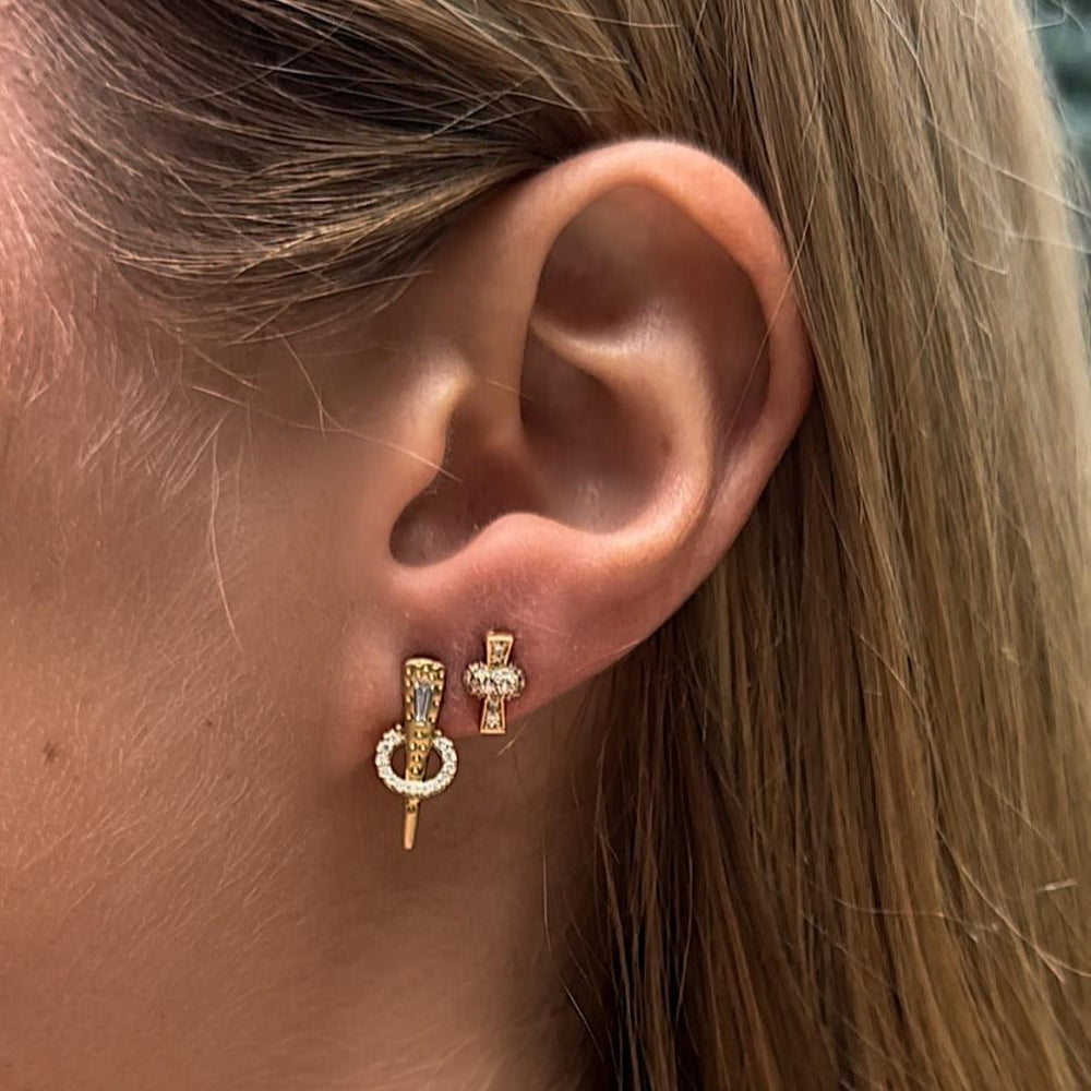 Supernova Line Post Earrings by Meredith Young - At Present Jewelry