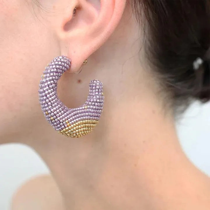 Torra Hoops, Lilac by Susana Vega - At Present Jewelry