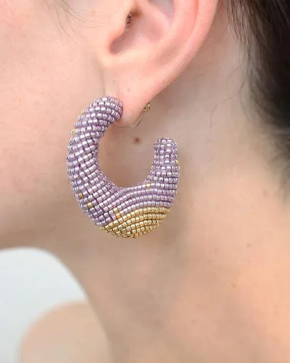 Torra Hoops, Lilac by Susana Vega - At Present Jewelry