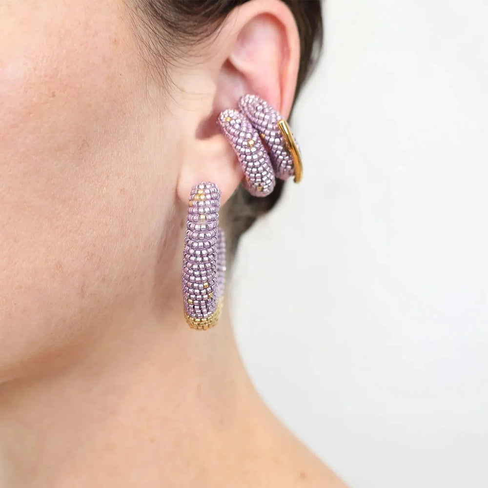 Torra Hoops, Lilac by Susana Vega - At Present Jewelry