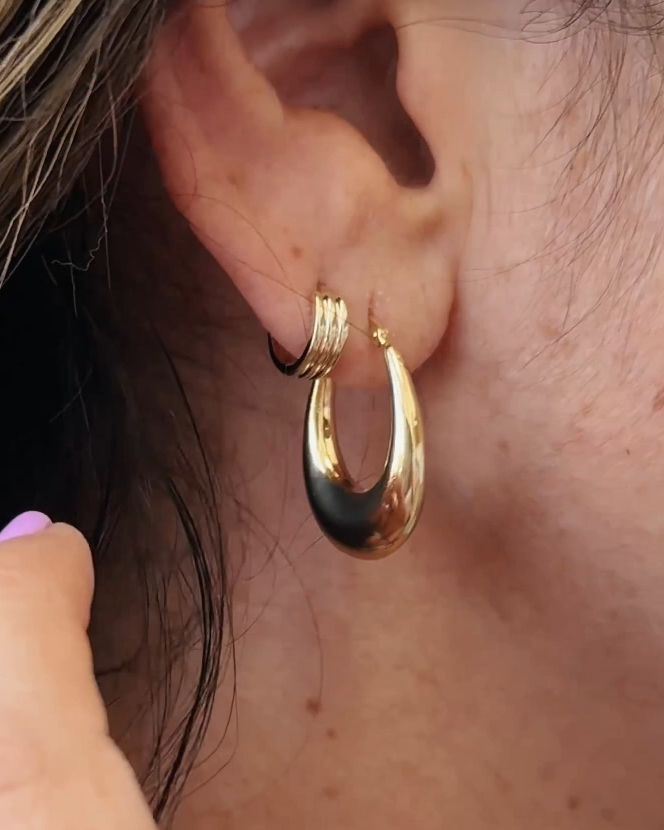 Mini Triptych Hoops by Ariel Gordon Jewelry - At Present Jewelry