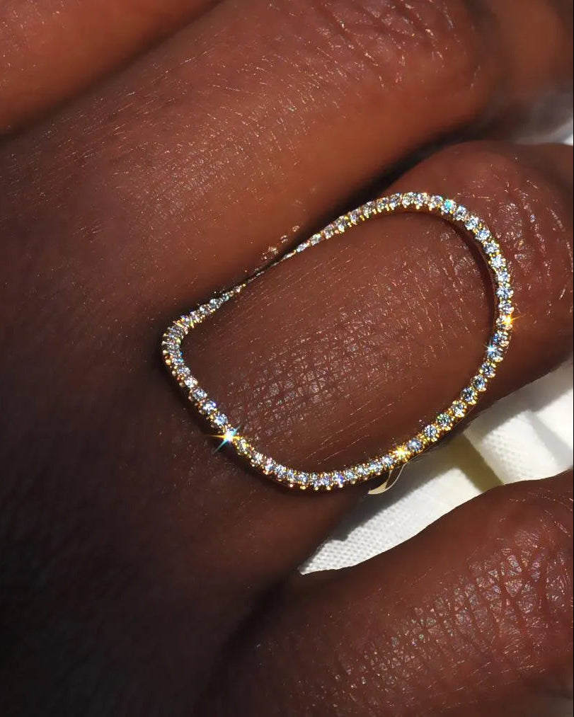 Continuity Pavé Ring by White/Space - At Present Jewelry