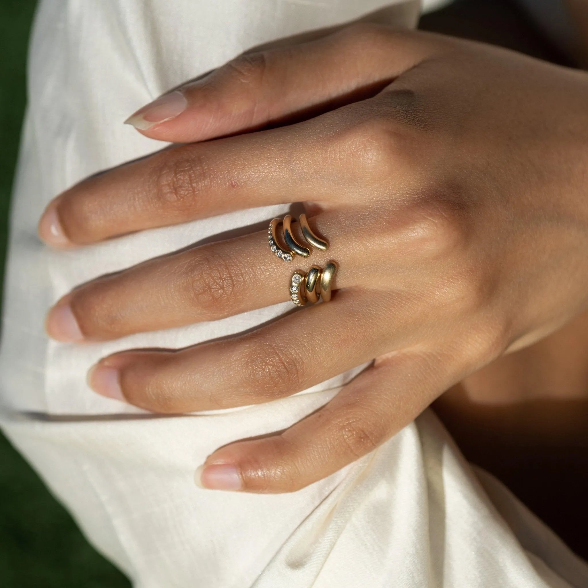 Diamond Nesting Cuff Ring - At Present