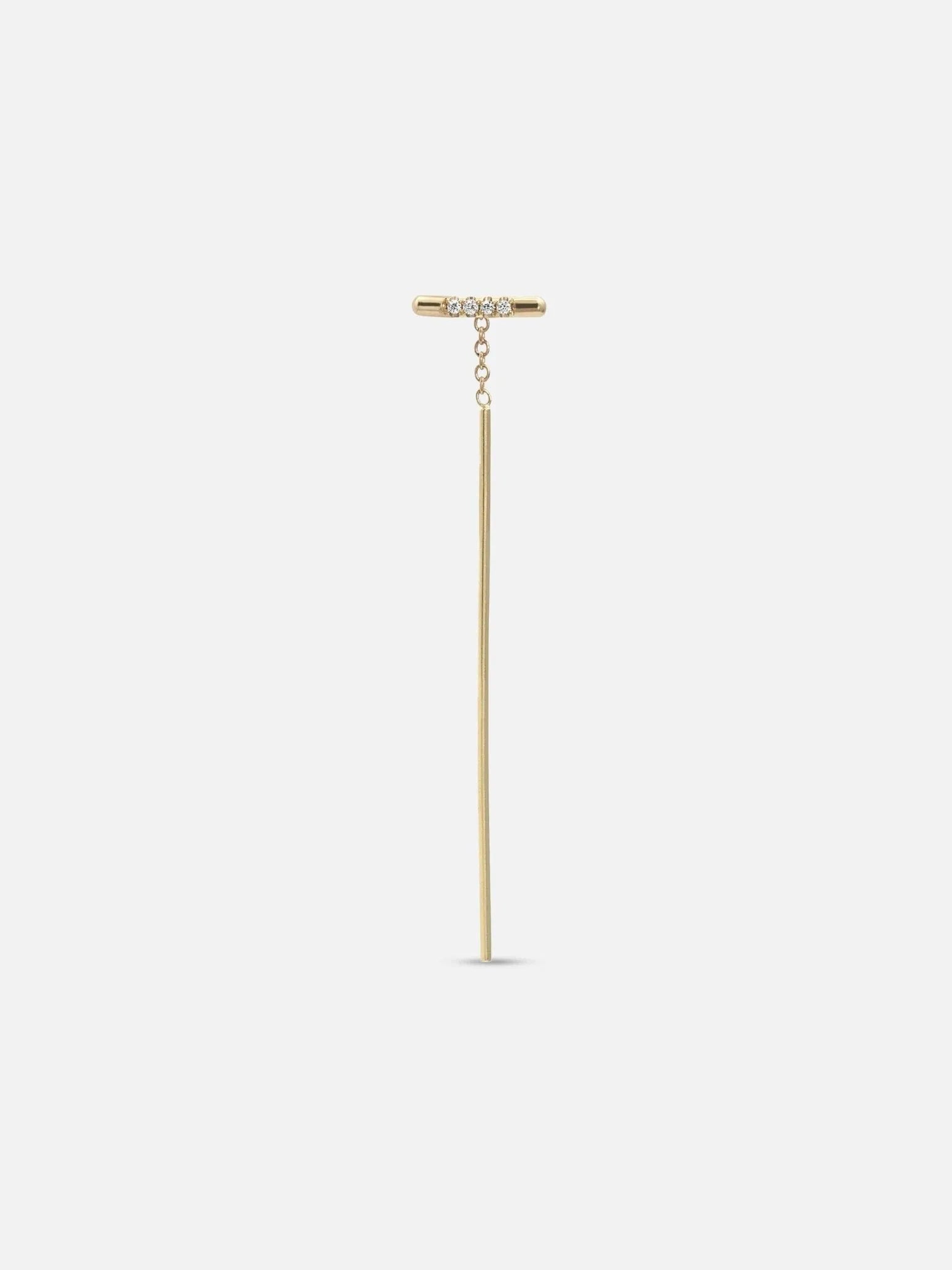 Pavé Linea Threader Earring - At Present