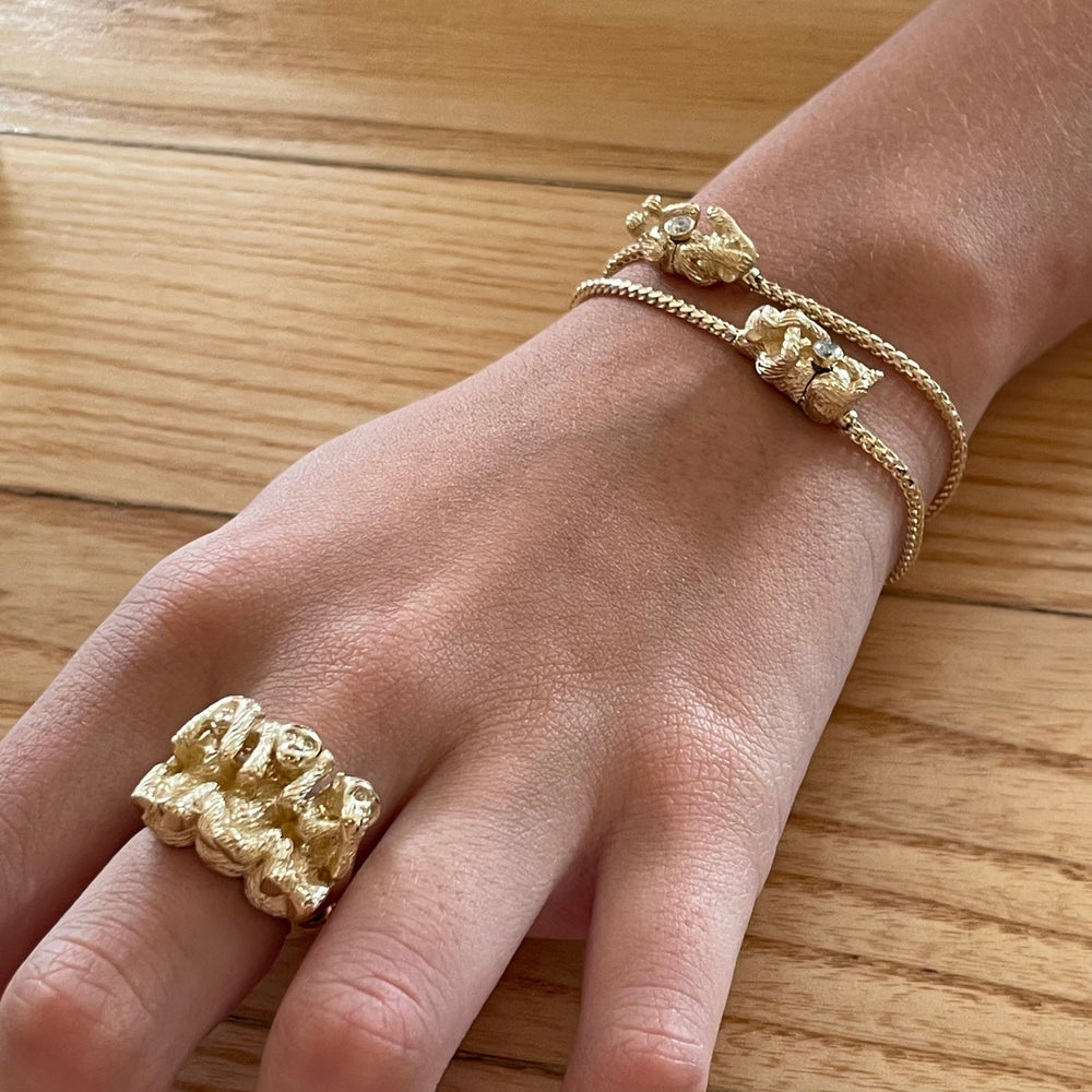 Wise Monkeys Bracelet by Eden Presley - At Present Jewelry