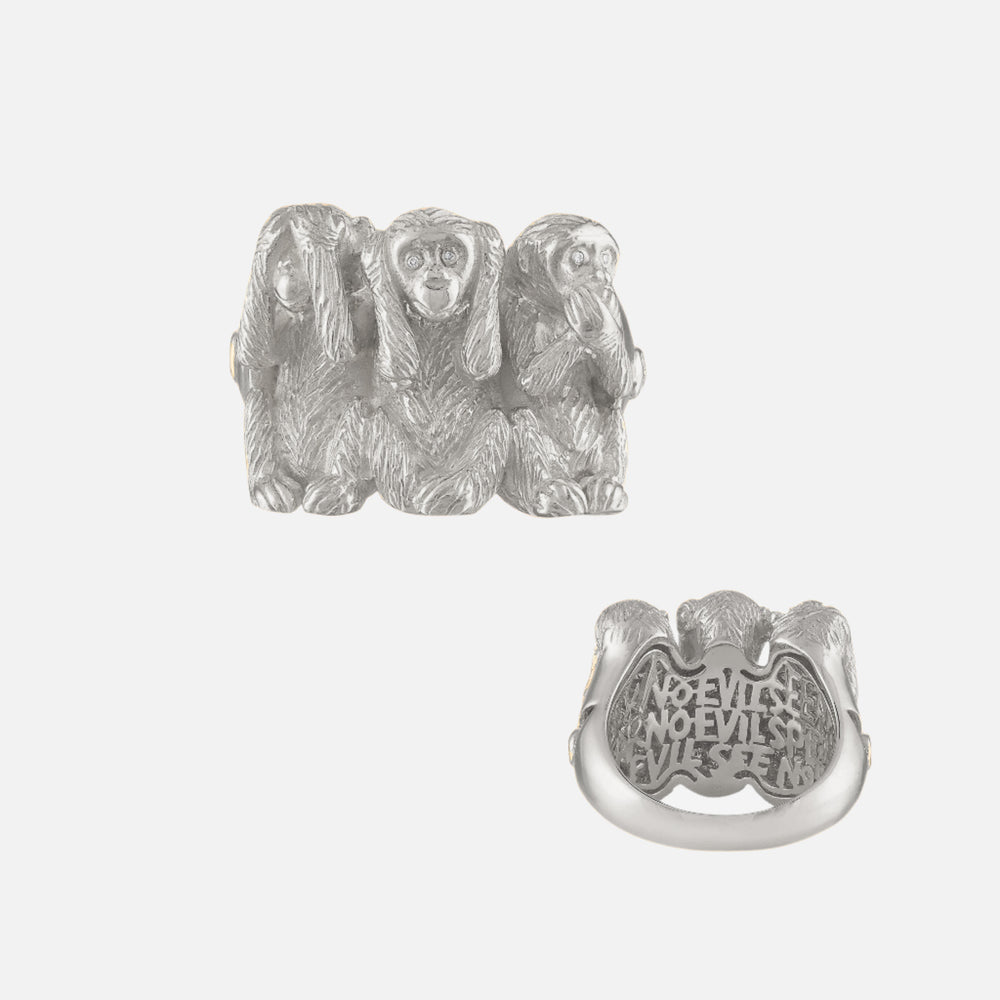 Wise Monkeys Ring by Eden Presley - At Present Jewelry