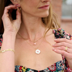 Diamond Floret Opal Pendant