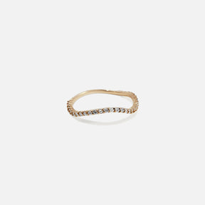 Pave Ocean Wave Diamond Band Ring