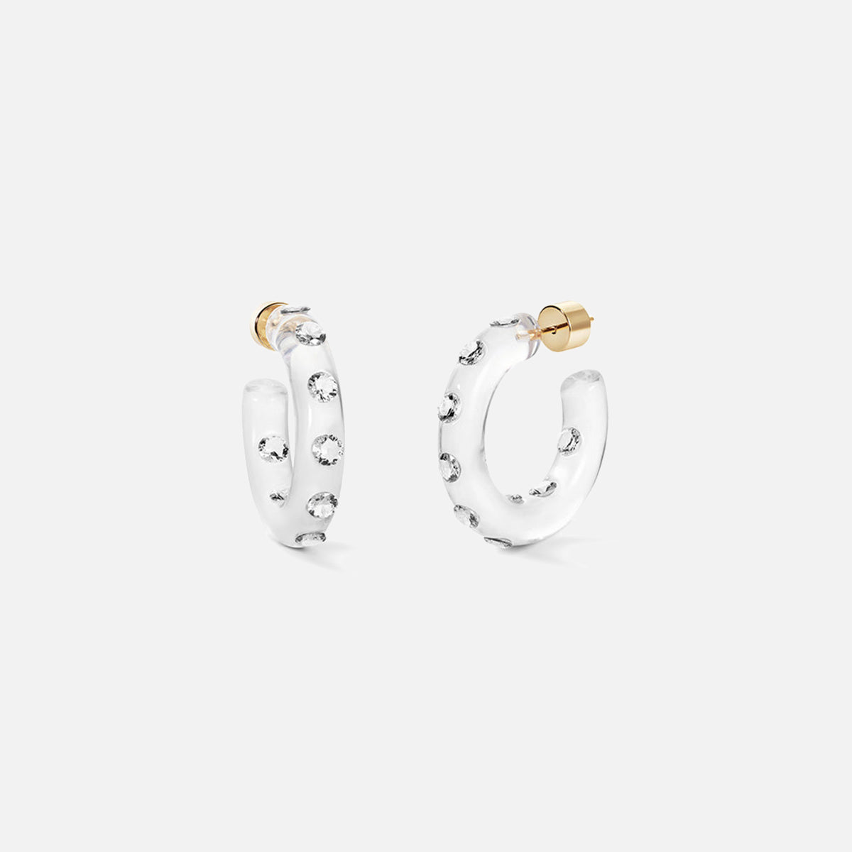 Small Lucid Hoops, Clear