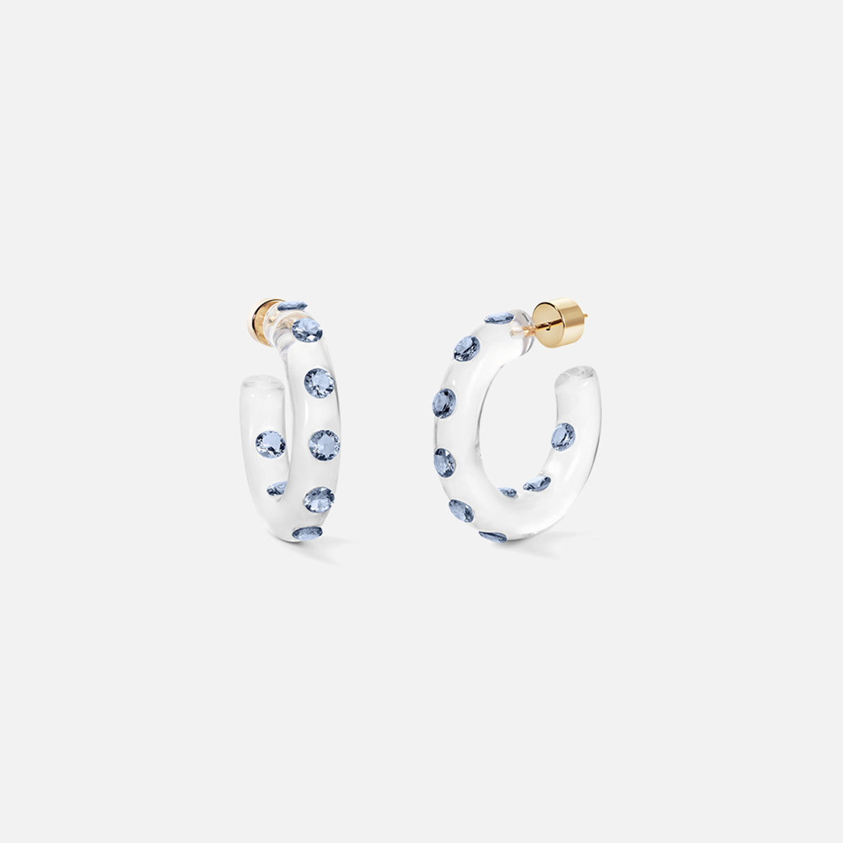 Small Lucid Hoops, Blue