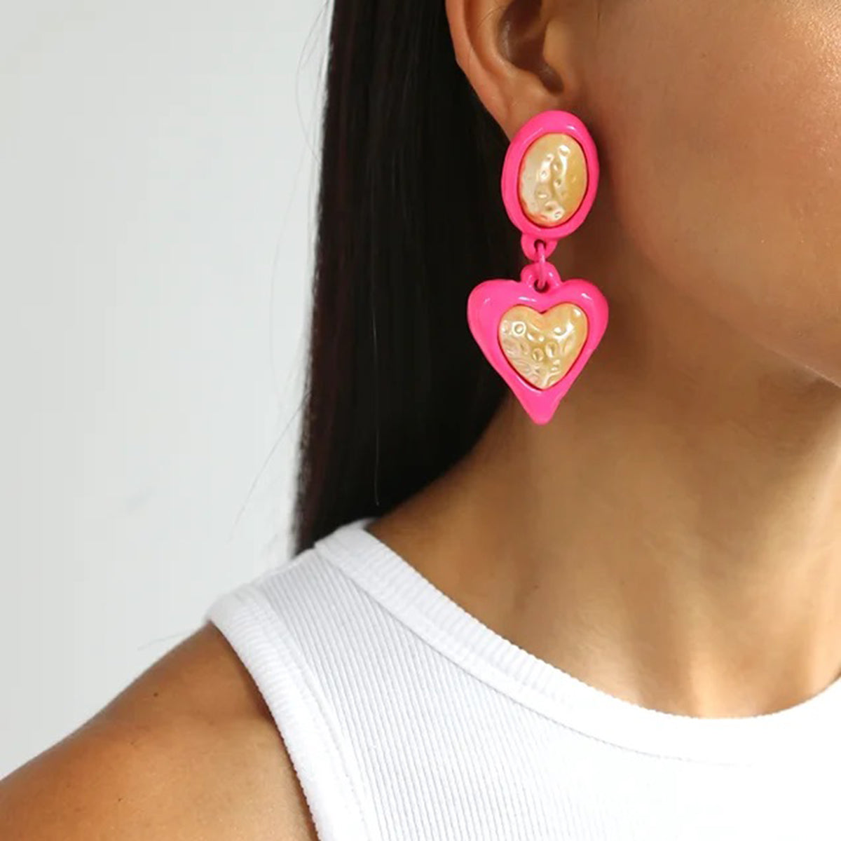 Night Fever Earrings, Pink