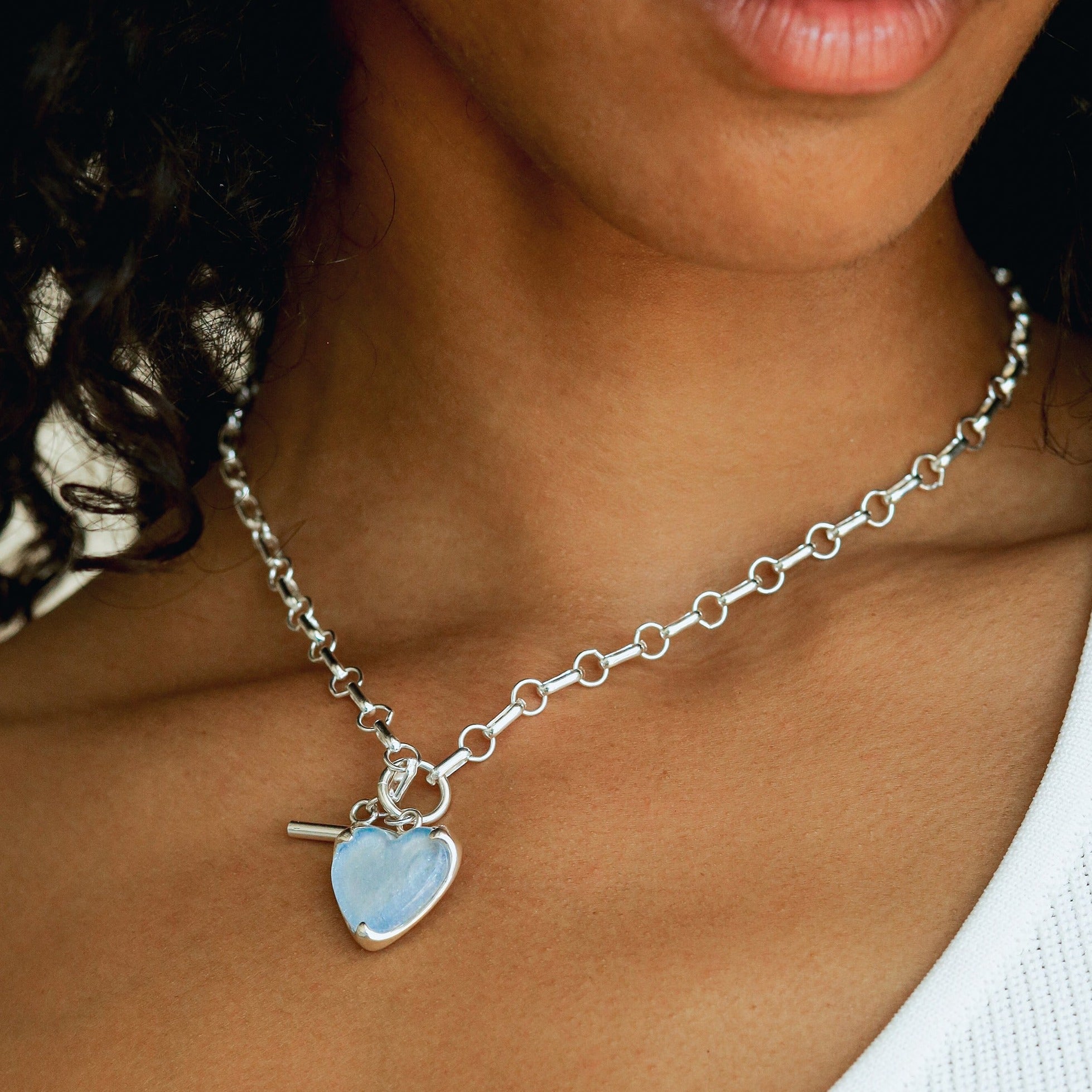 Heart Frame Toggle Necklace
