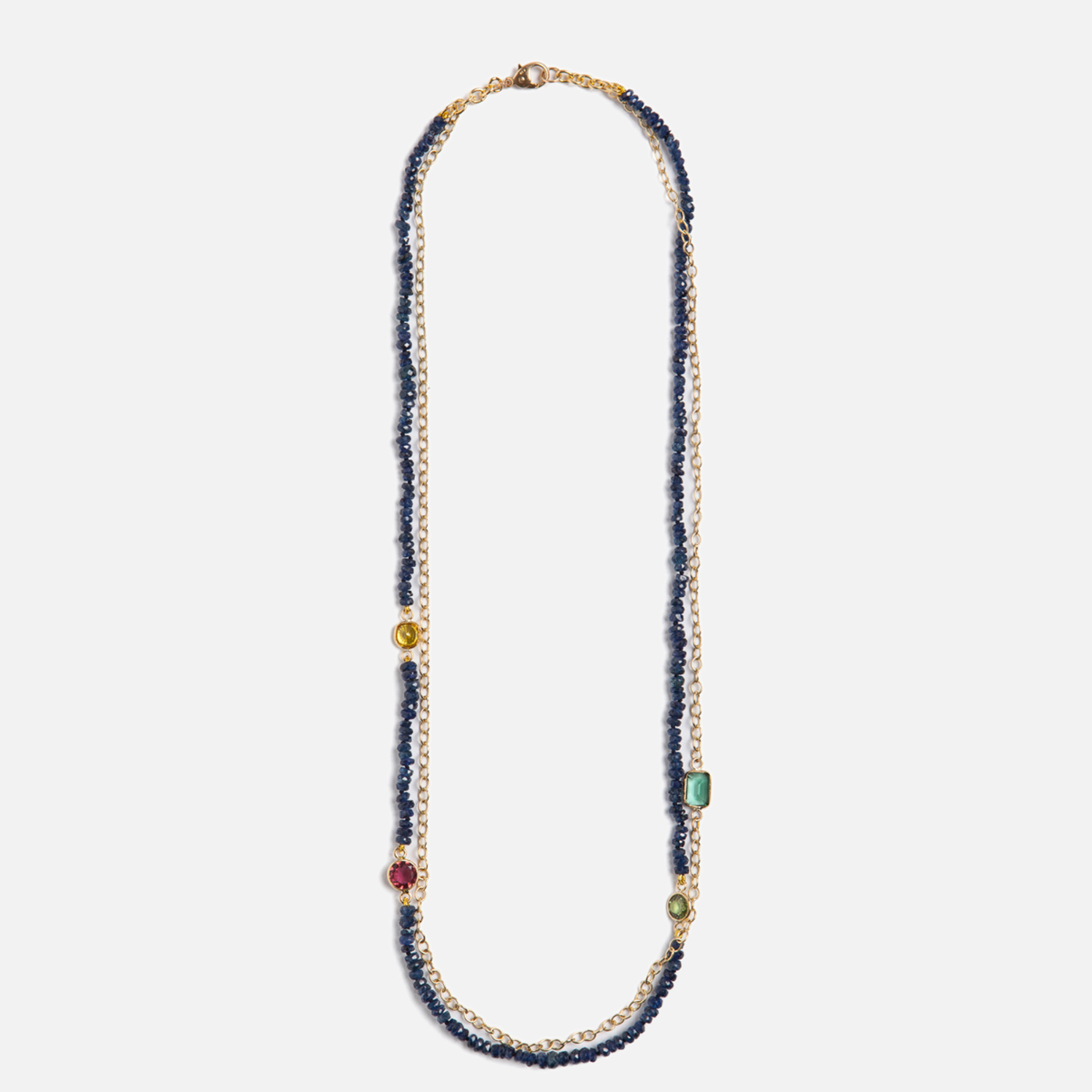 The Blue Hour Double Necklace in Sapphire