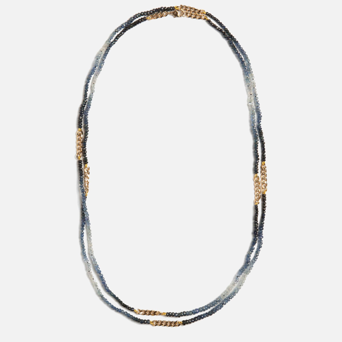 Ombré Azur Sapphire Necklace Long