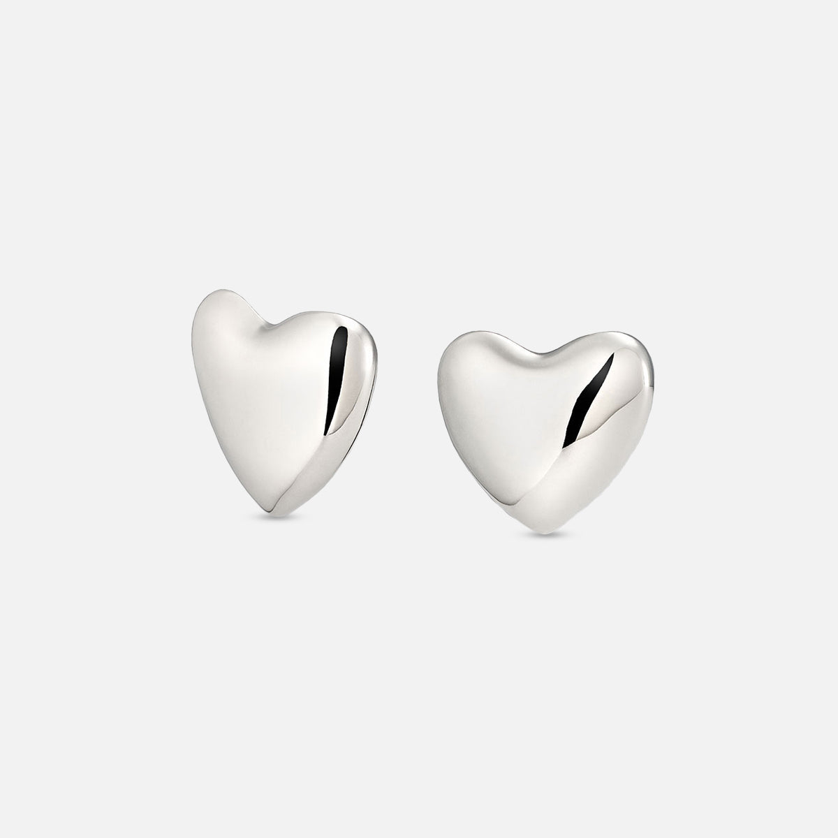 Voluptuous Heart Earrings, Large
