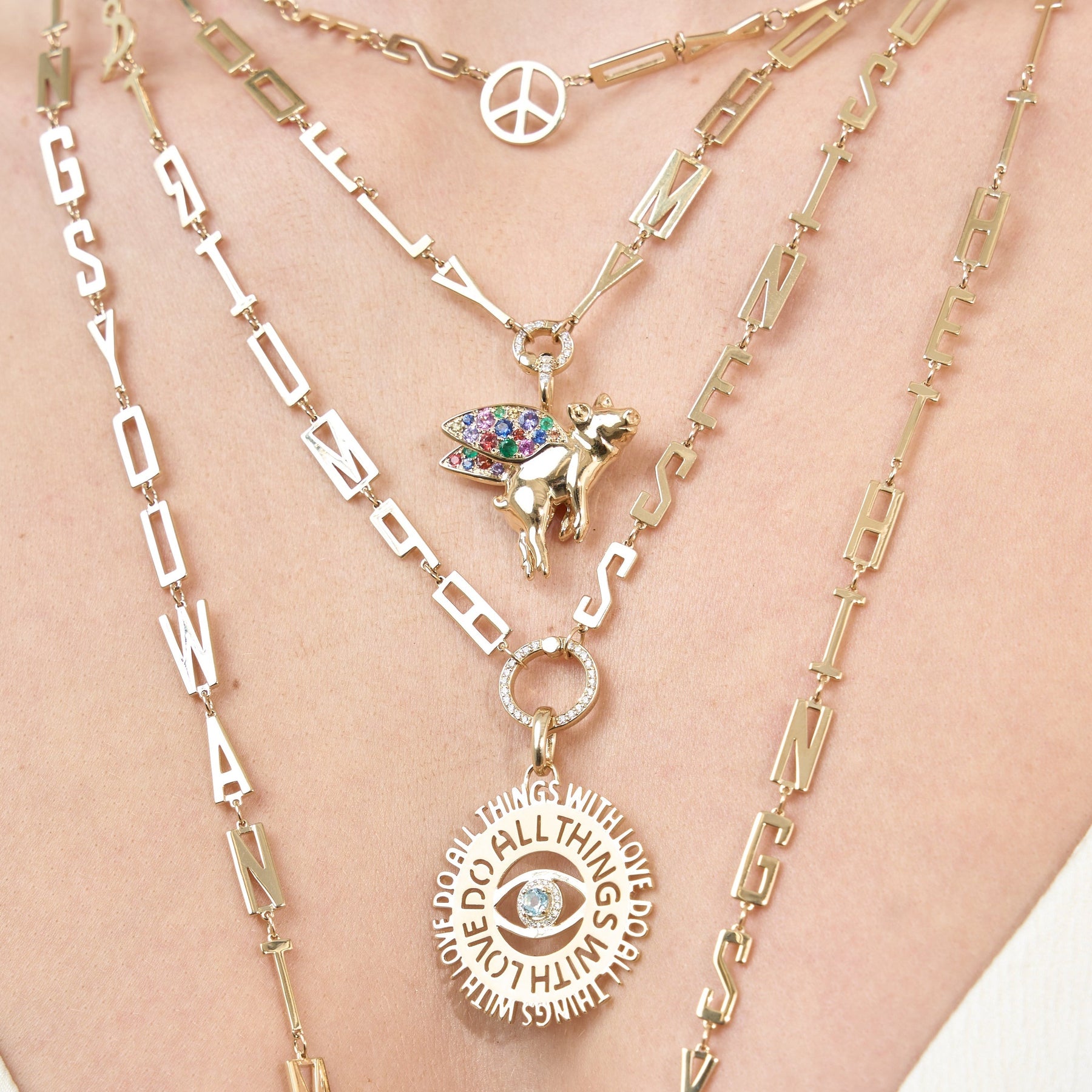 Golden Mantra Necklaces