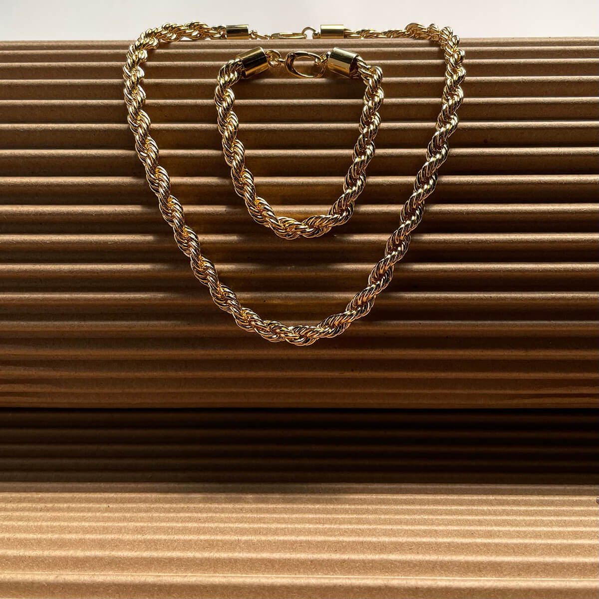XL Rope Chain Necklace in Gold