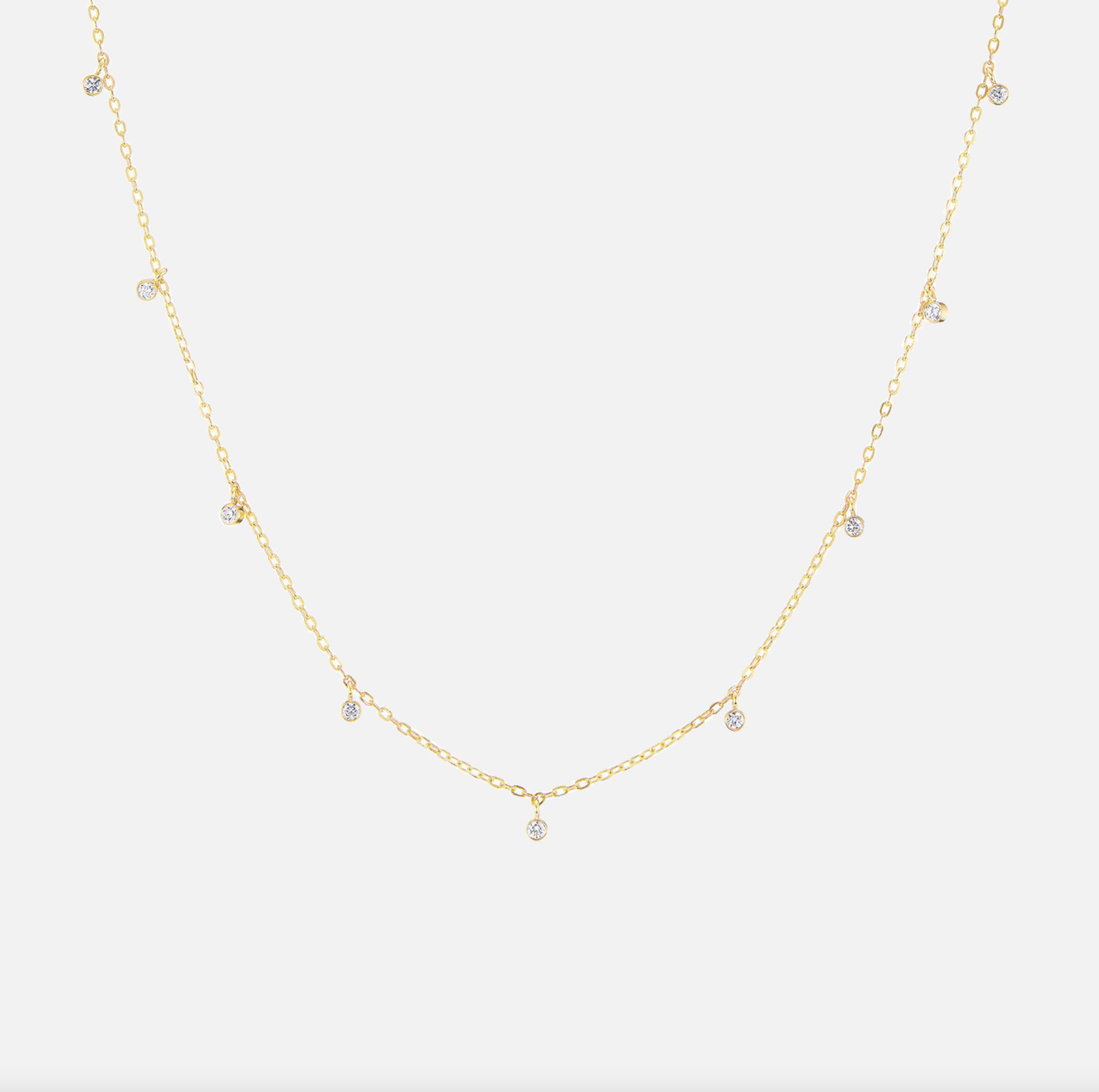 Nine Diamond Confetti Necklace